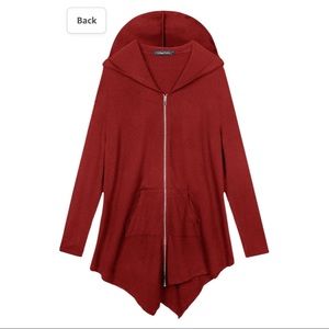 URBAN COCO (NWOT)✨RED HOODED CAPE STTLE JACKET